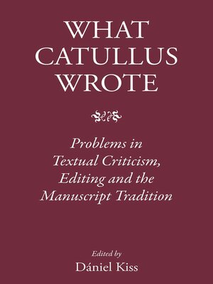cover image of What Catullus Wrote